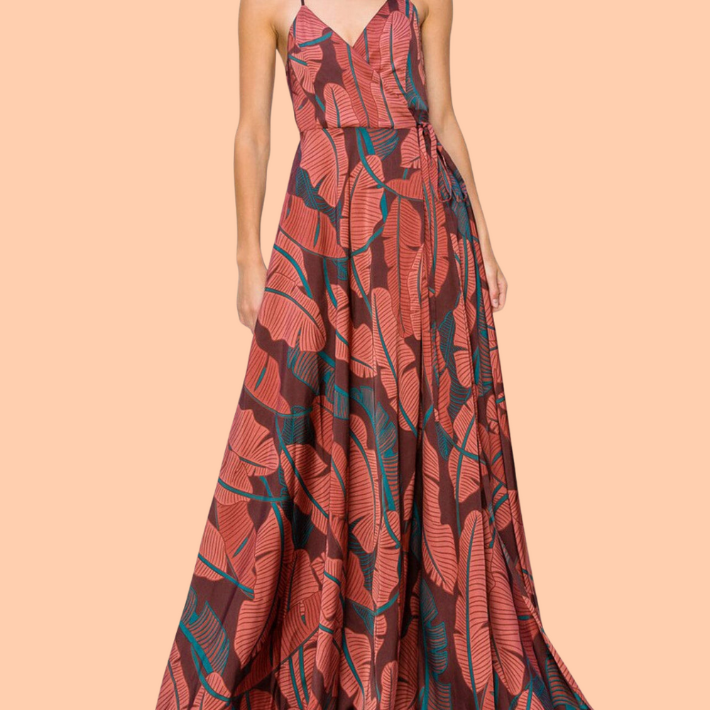 
                      
                        Serenity Leaf Print Maxi Wrap Dress
                      
                    