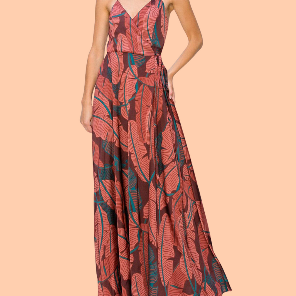 
                      
                        Serenity Leaf Print Maxi Wrap Dress
                      
                    