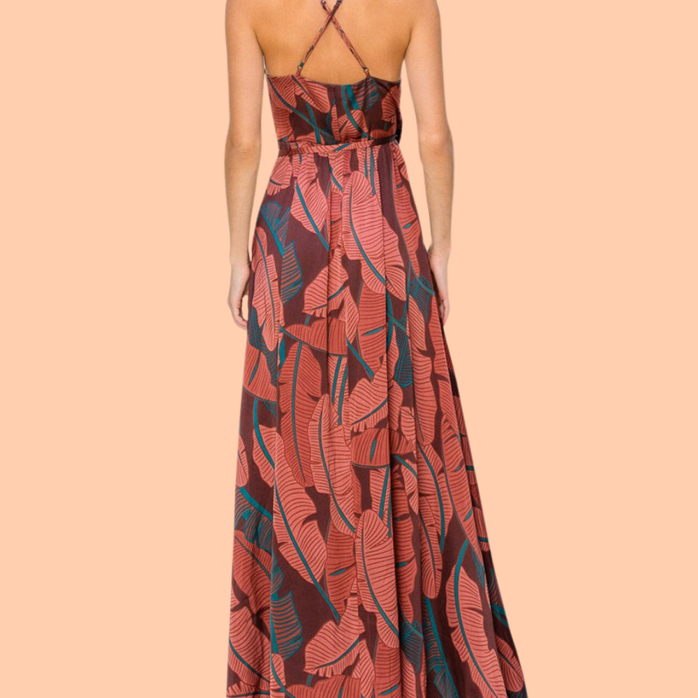 
                      
                        Serenity Leaf Print Maxi Wrap Dress
                      
                    