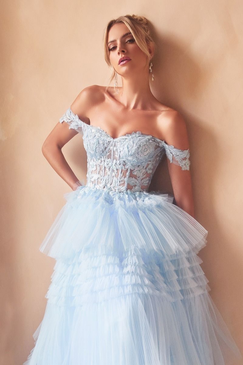 Cinderella Pleated Tulle Ball Gown