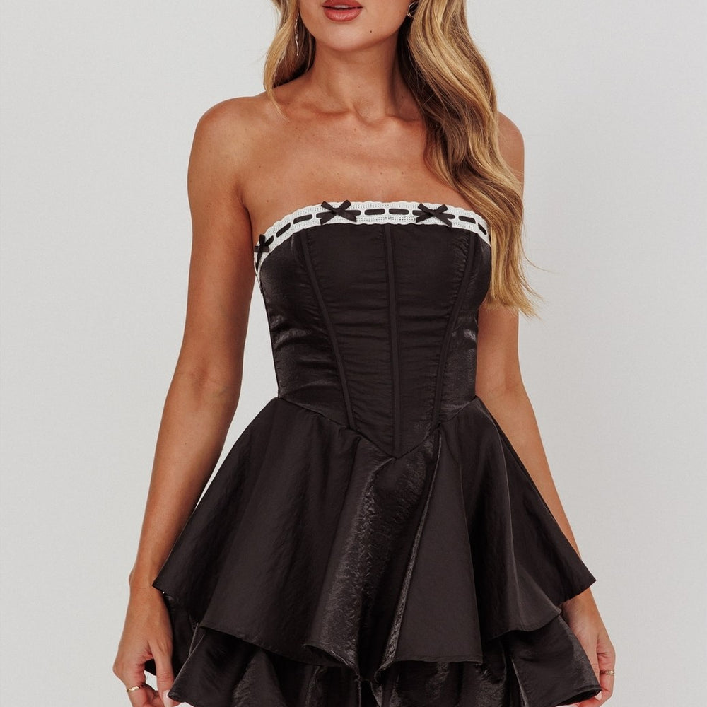 
                      
                        Anika Corset Bow Detail Mini Dress
                      
                    