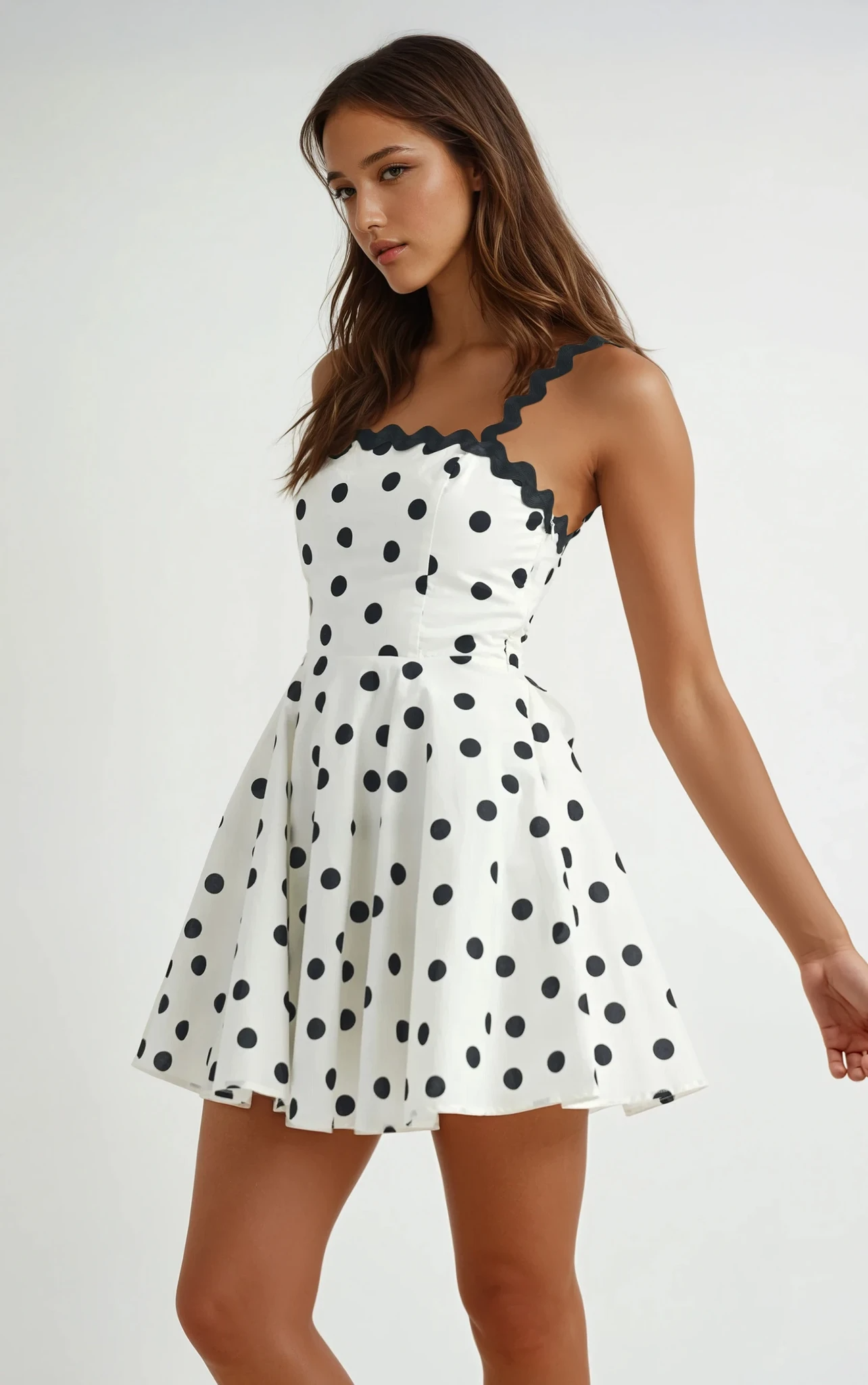 White - Polka Dot / Small