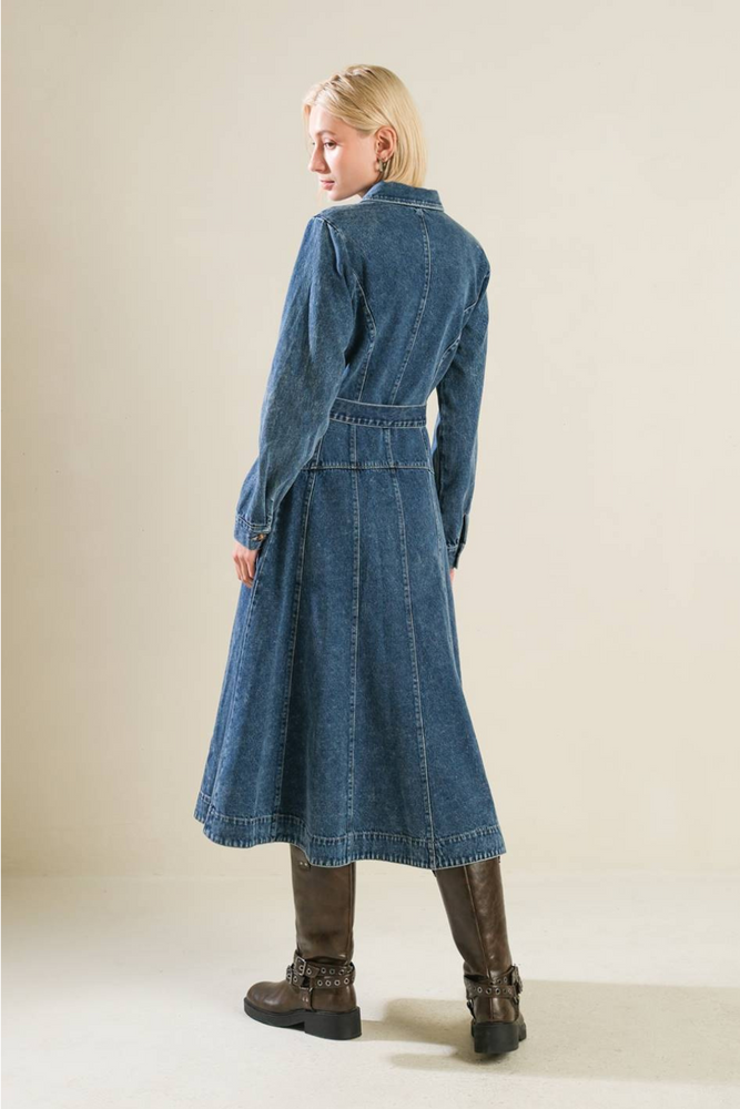 
                      
                        Brix Long Sleeve Denim Dress
                      
                    