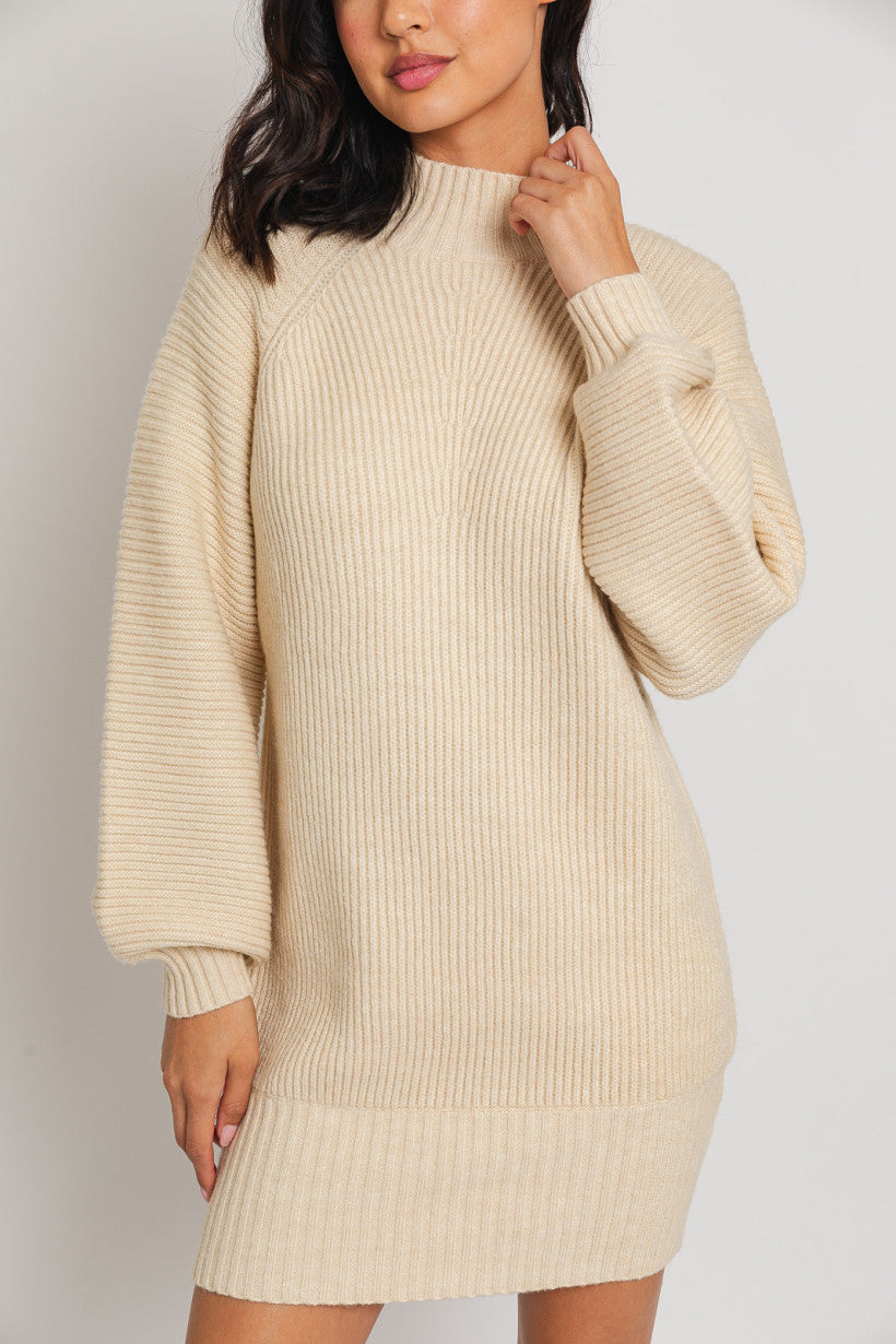 Cassidy Mock Neck Sweater Dress