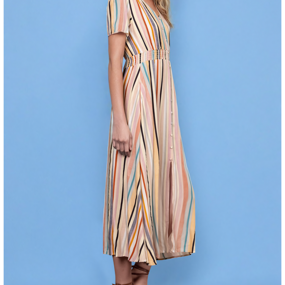 
                      
                        Chloe Multi Striped V-Neck Maxi Dress
                      
                    