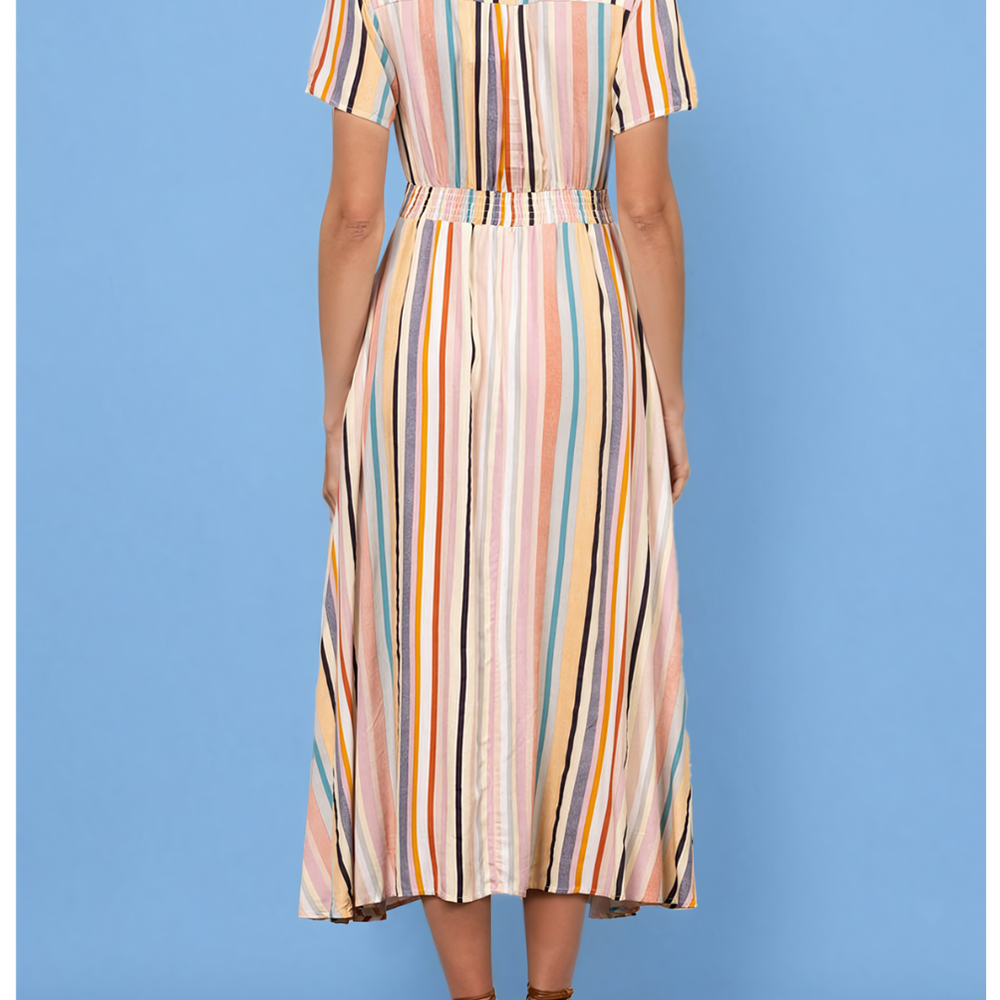 
                      
                        Chloe Multi Striped V-Neck Maxi Dress
                      
                    