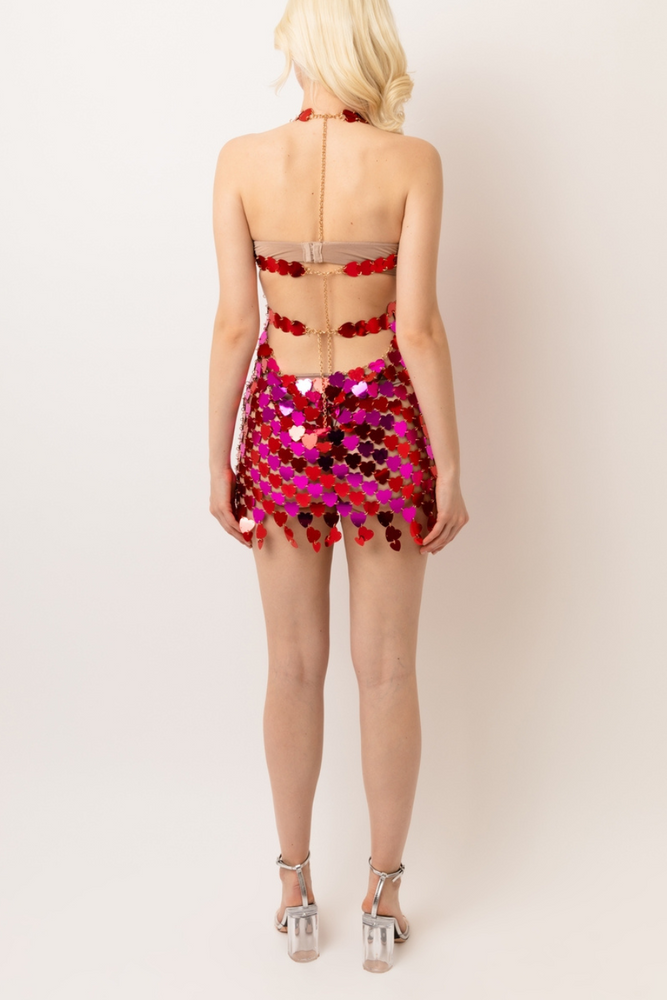 
                      
                        Disco Night Queen Halter Mini Dress
                      
                    