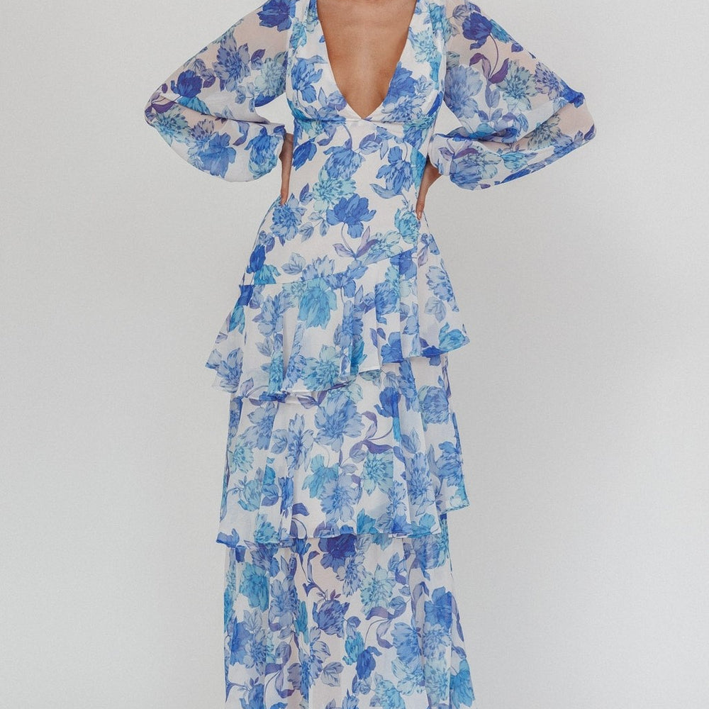 
                      
                        Eden Long Sleeve Floral Tiered Maxi Dress
                      
                    