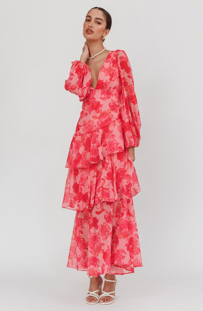 
                      
                        Eden Long Sleeve Floral Tiered Maxi Dress
                      
                    