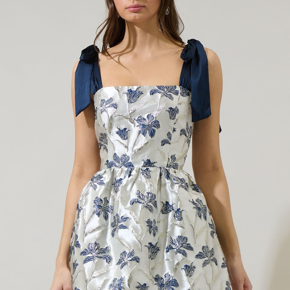 
                      
                        Frances Jacquard Floral Nidia Mini Dress
                      
                    