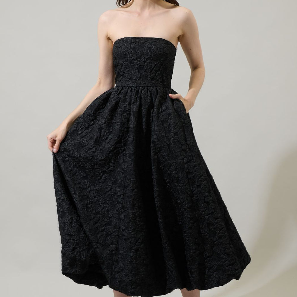 
                      
                        Francesca Jacquard Strapless Maxi Dress
                      
                    