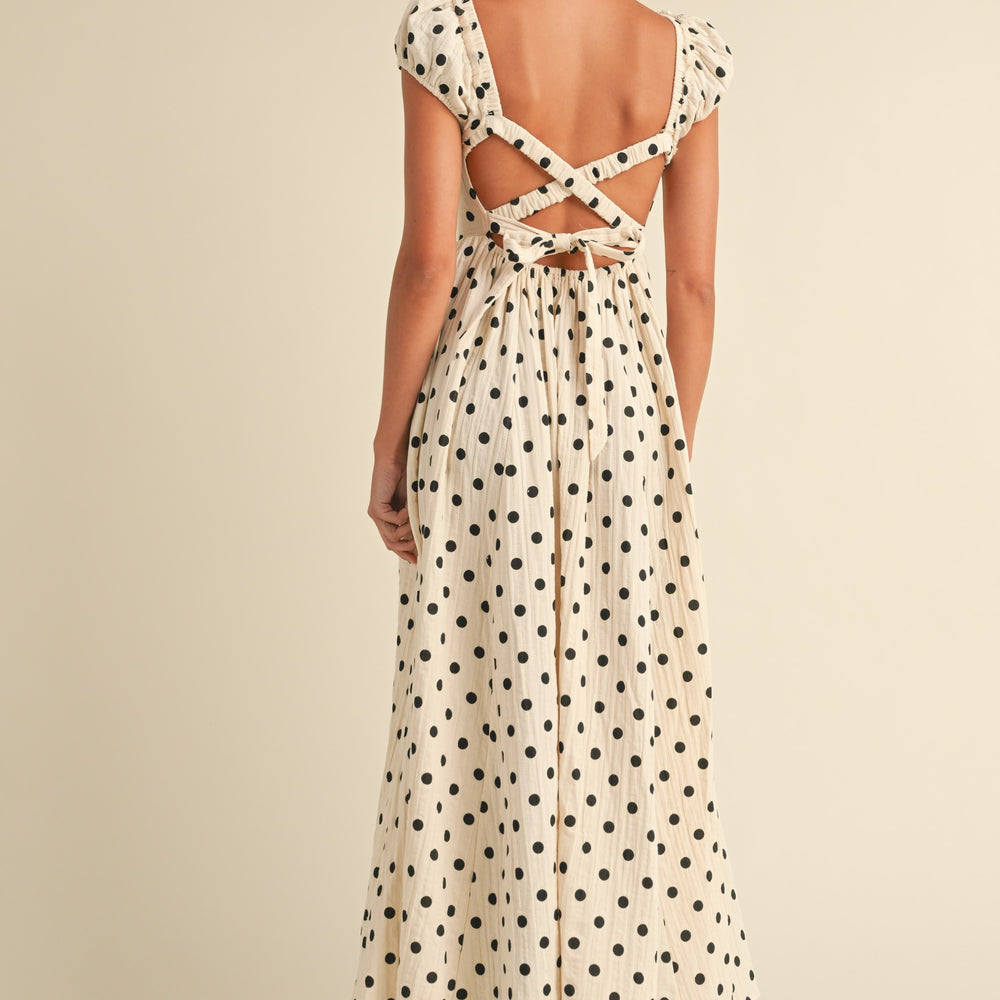 
                      
                        Frankie Polka Dot Smocked Maxi Dress
                      
                    