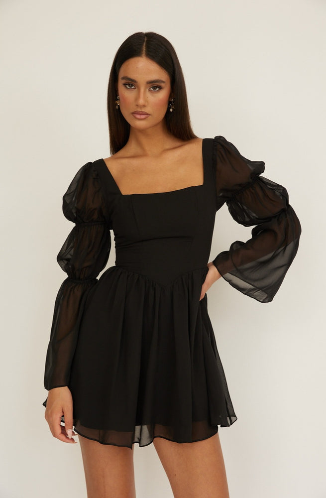 
                      
                        Gia Chiffon Long Sleeve Mini Dress
                      
                    