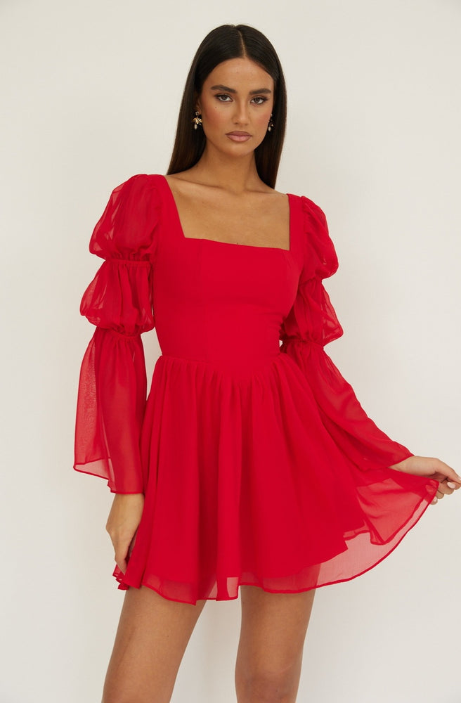 
                      
                        Gia Chiffon Long Sleeve Mini Dress
                      
                    