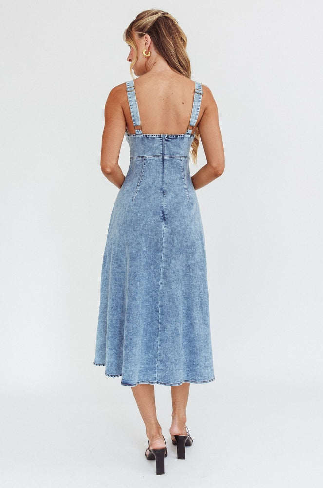 
                      
                        Greta Denim Midi Dress
                      
                    