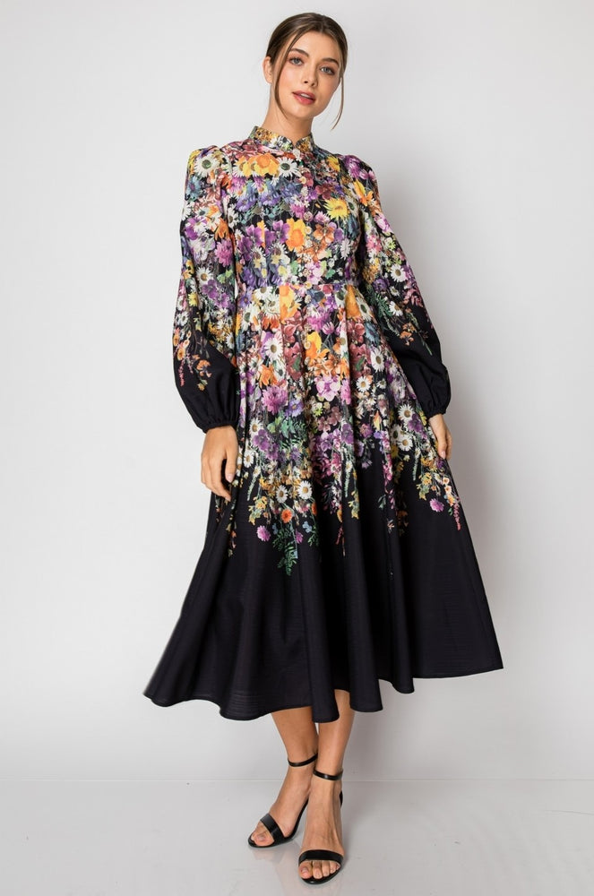 
                      
                        Ira Floral Illustration Midi Dress
                      
                    