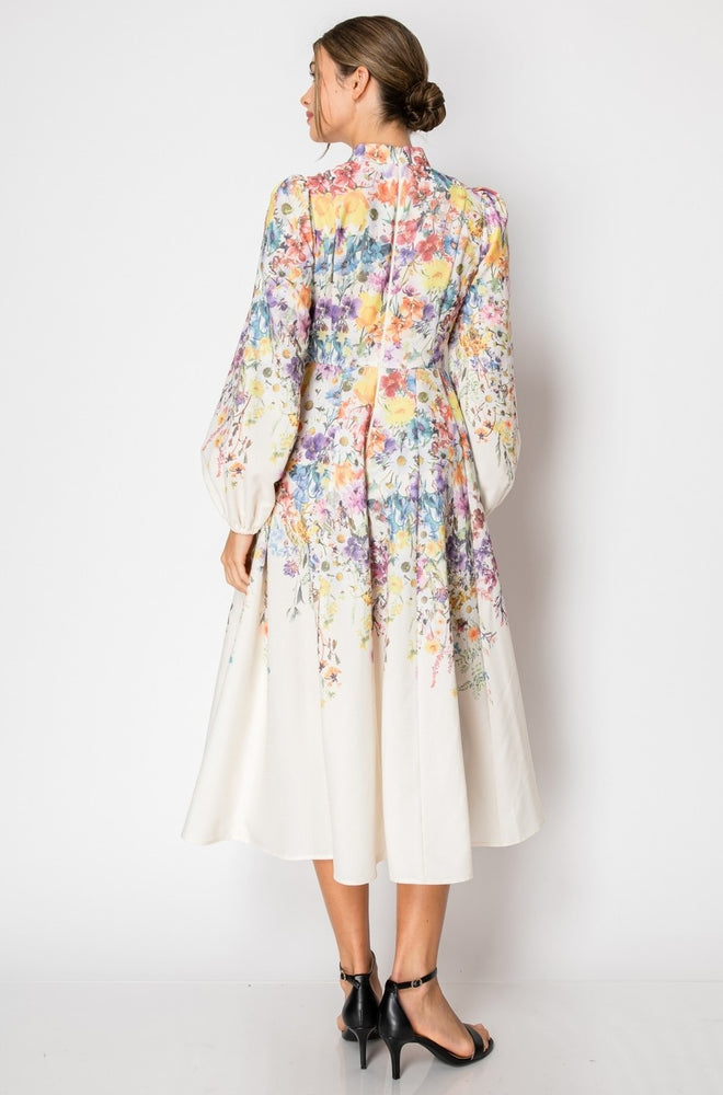 
                      
                        Ira Floral Illustration Midi Dress
                      
                    