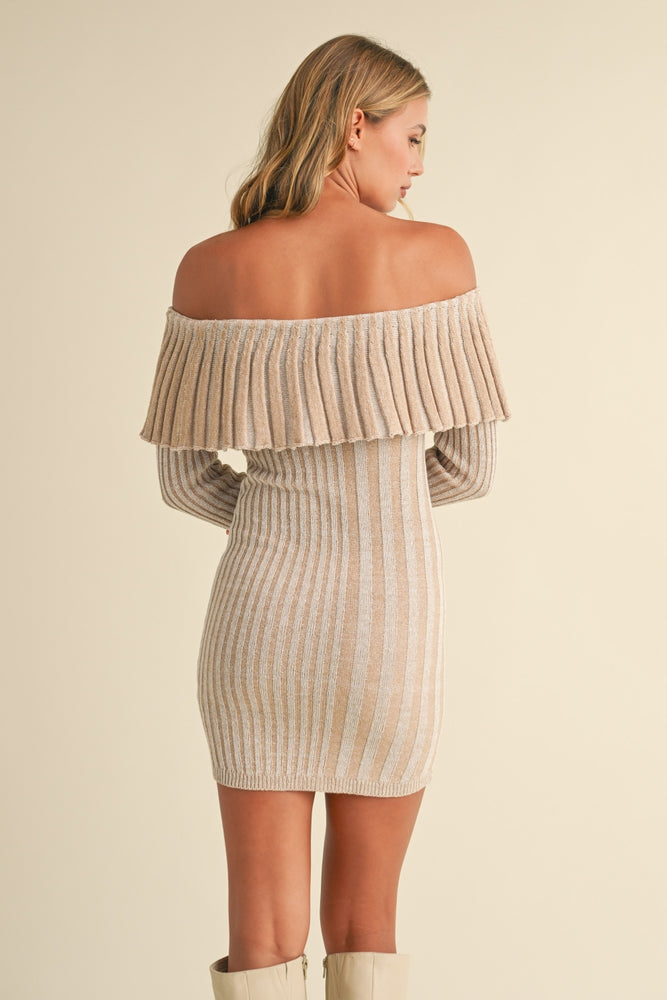 
                      
                        Jersey Off the Shoulder Sweater Mini Dress
                      
                    