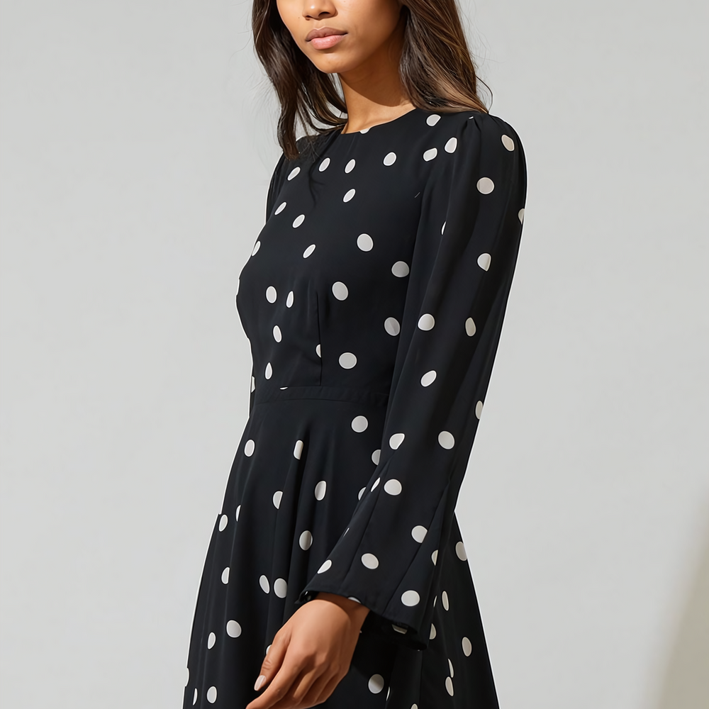 Joie Polka Dot Flare Mini Dress