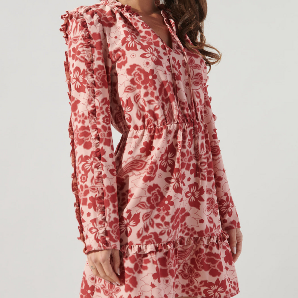 
                      
                        Karly Ruffle Frilled Shift Dress
                      
                    