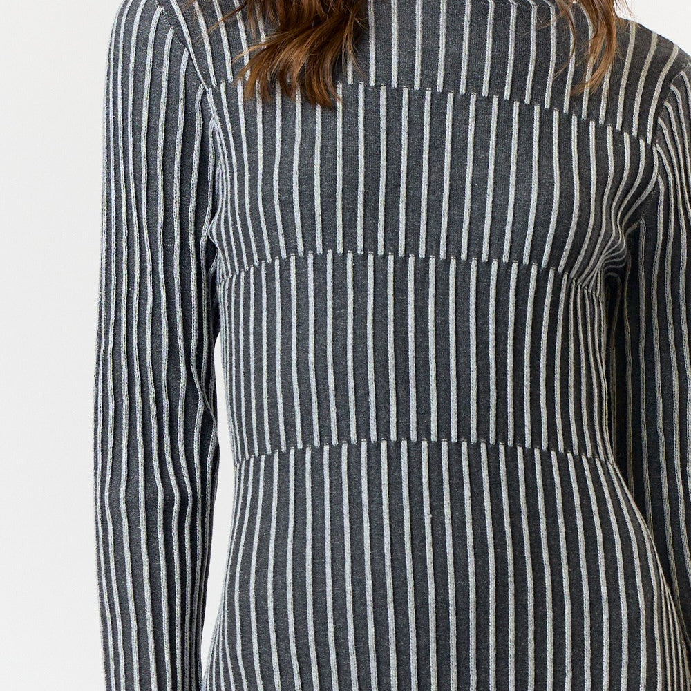 
                      
                        Kelle Striped Ribbed Knit Midi Dress
                      
                    