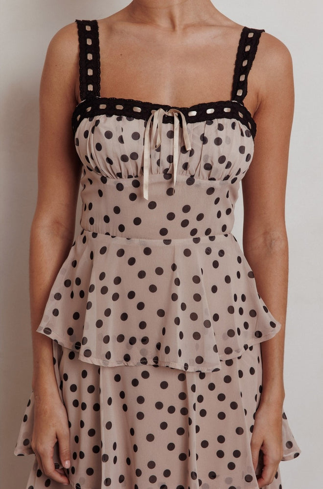 
                      
                        Kima Polka Dot Maxi Dress
                      
                    