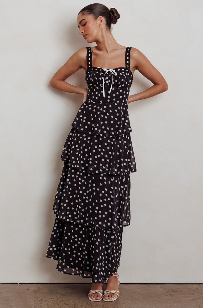 
                      
                        Kima Polka Dot Maxi Dress
                      
                    