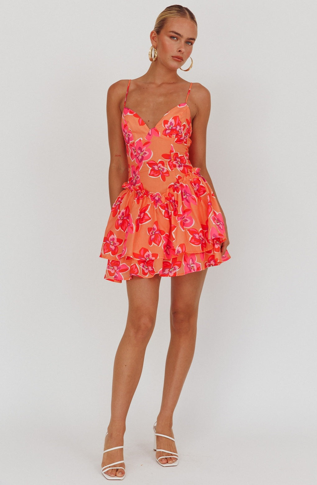 Lani Floral Babydoll Mini Dress