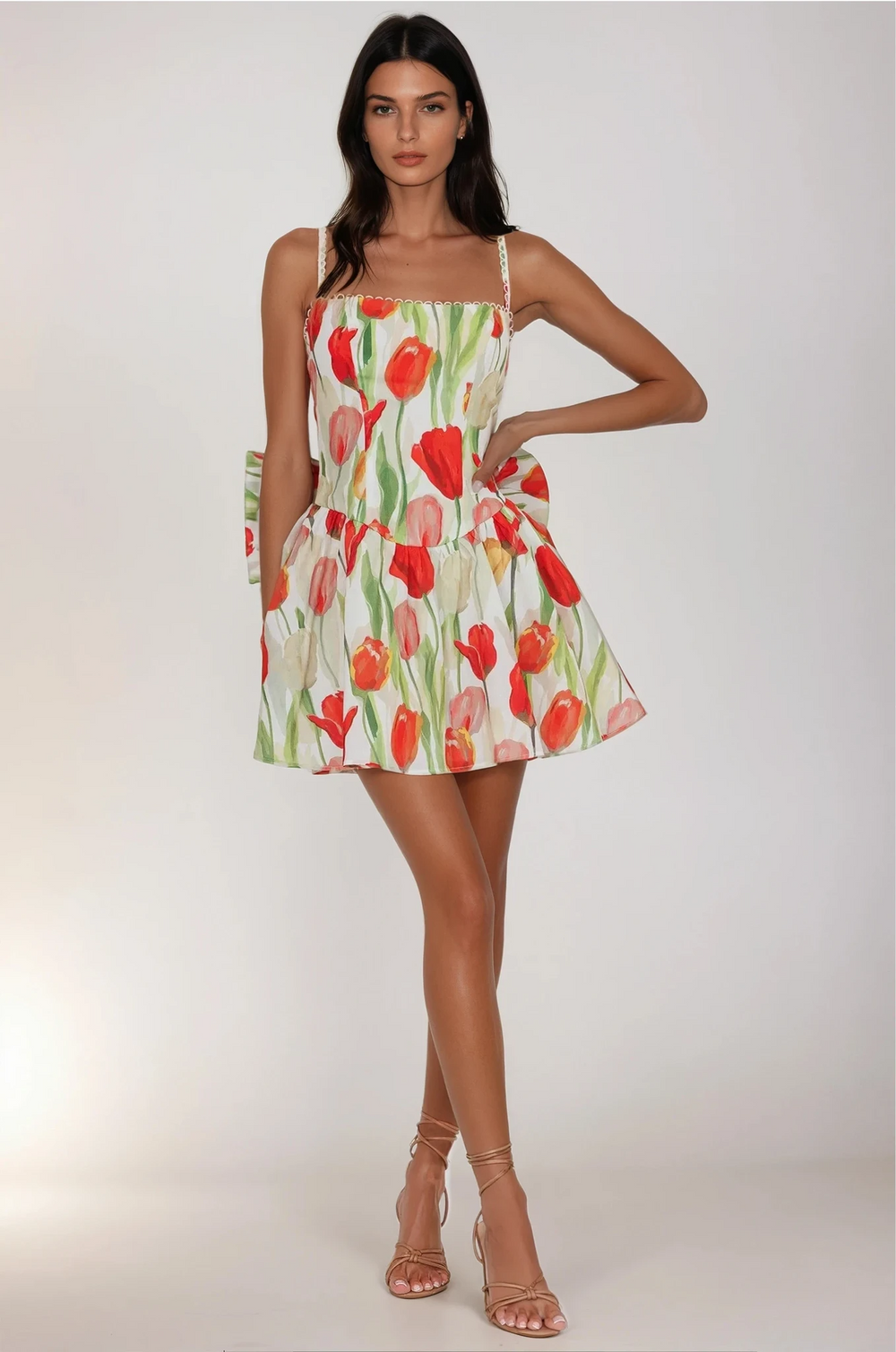 Maraya Bubble Bottom Tulip Mini Dress