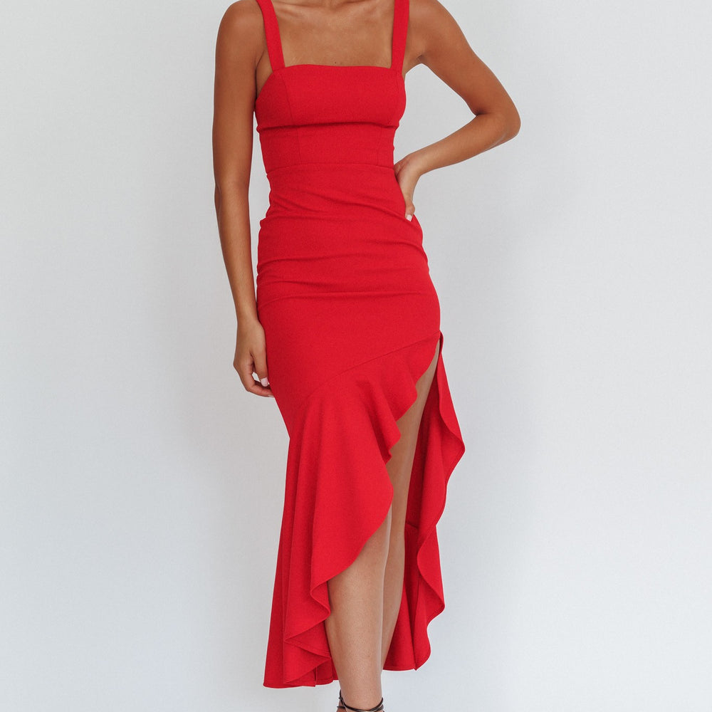 
                      
                        Maya Square Neck Ruffle Maxi Dress
                      
                    