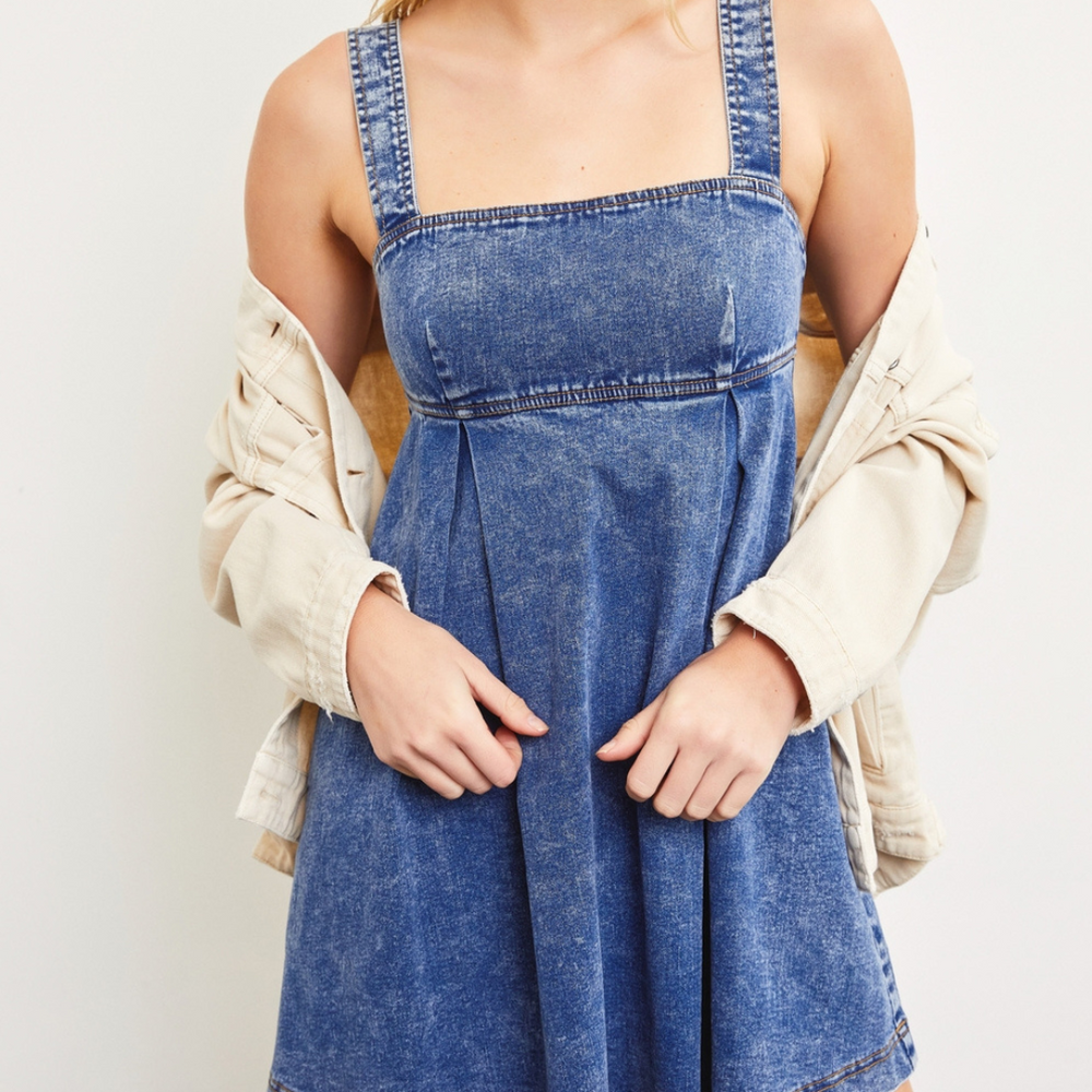 Natalia A-Line Denim Dress