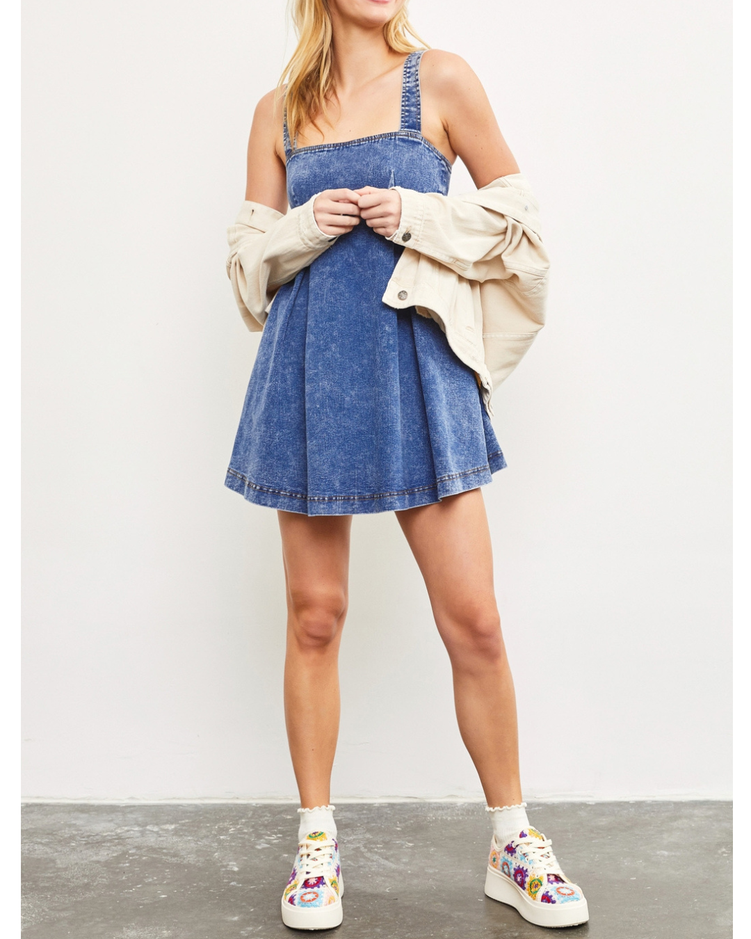 Natalia A-Line Denim Dress