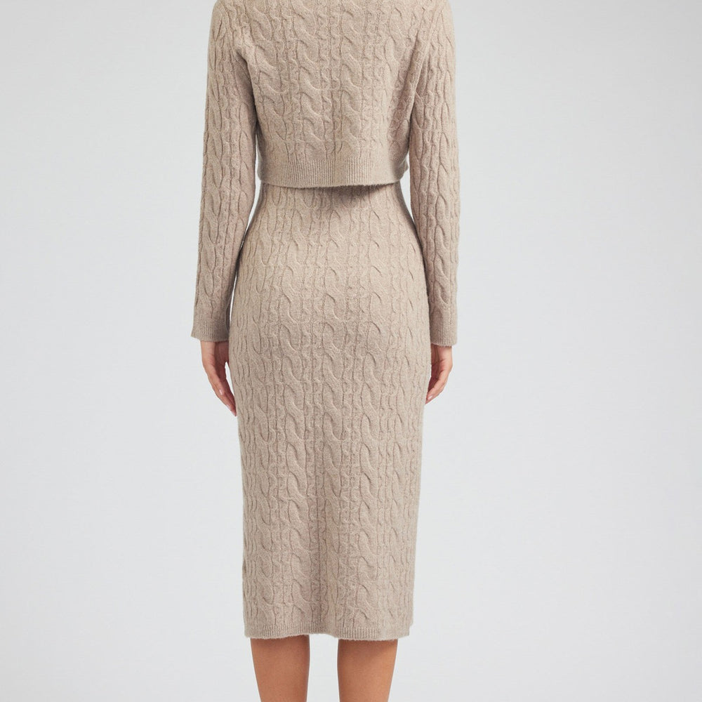 
                      
                        Noa Cable Knit Midi Dress
                      
                    