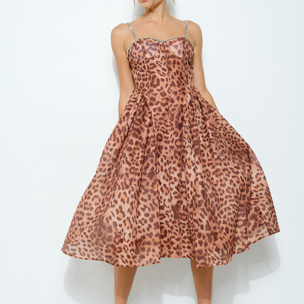 
                      
                        Penelope Leopard Print Midi Dress
                      
                    