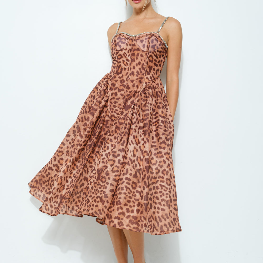 
                      
                        Penelope Leopard Print Midi Dress
                      
                    