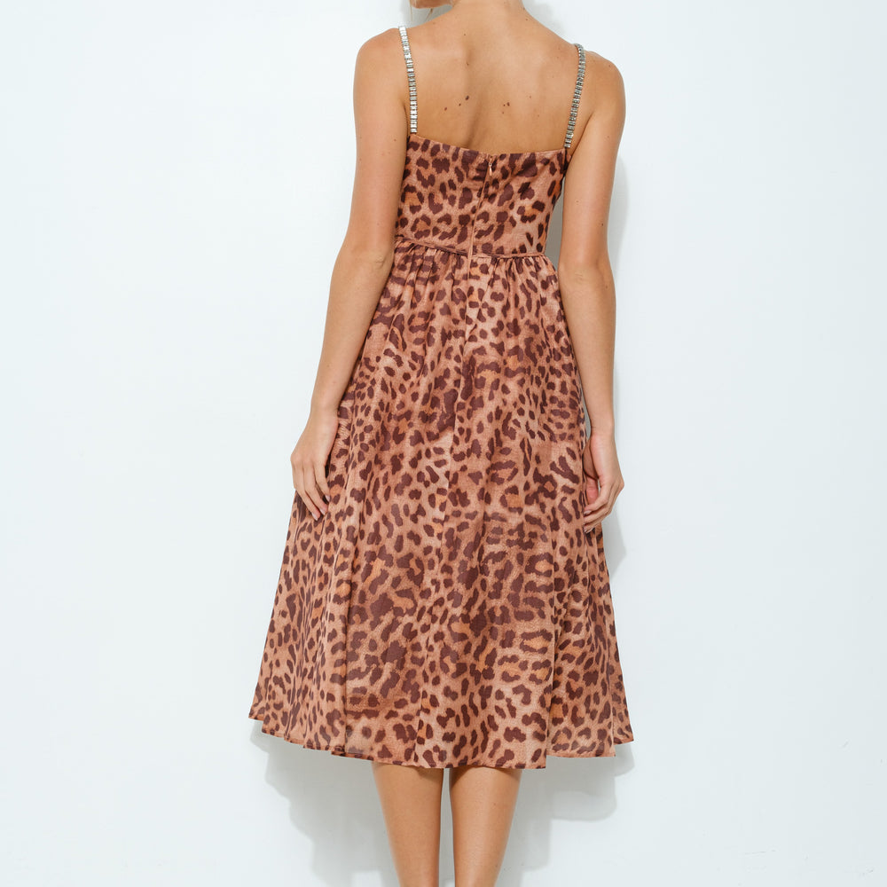 
                      
                        Penelope Leopard Print Midi Dress
                      
                    