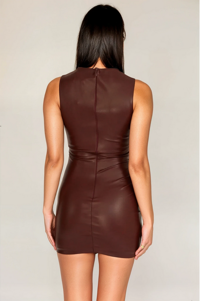 
                      
                        Pria Faux Leather Dress
                      
                    