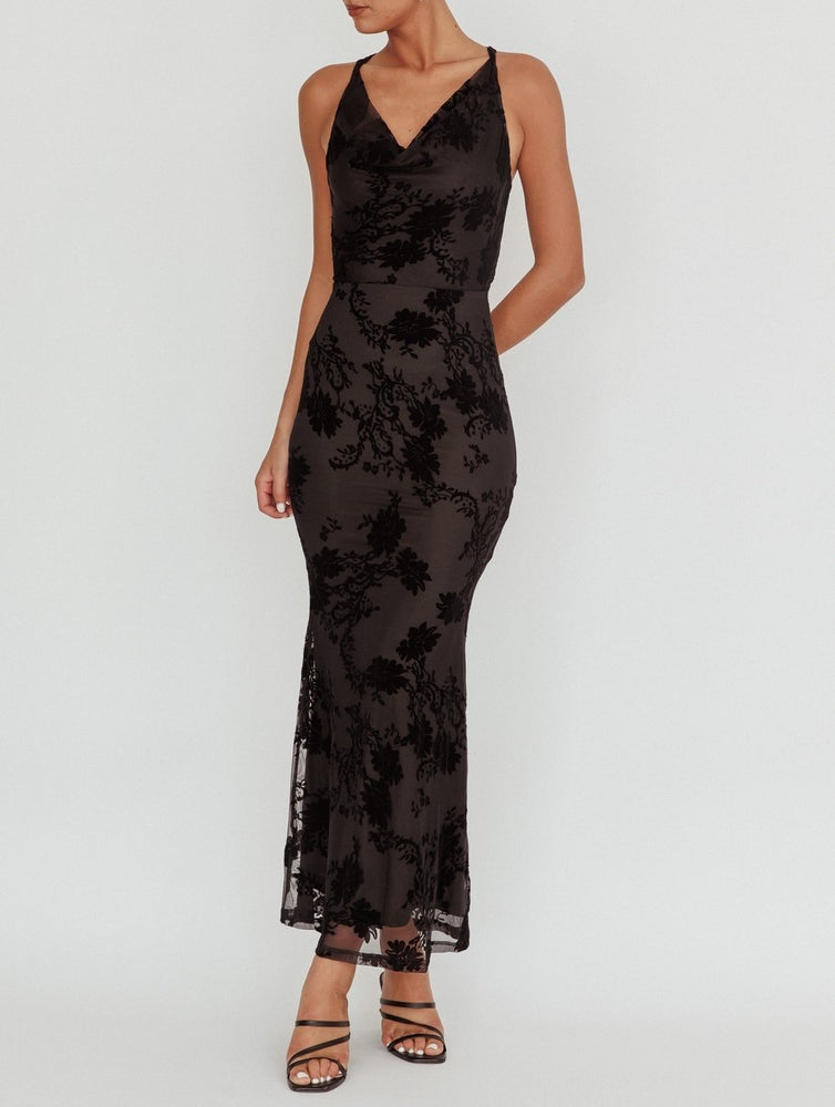 
                      
                        Veena Cowl Neck Burnout Maxi Dress
                      
                    