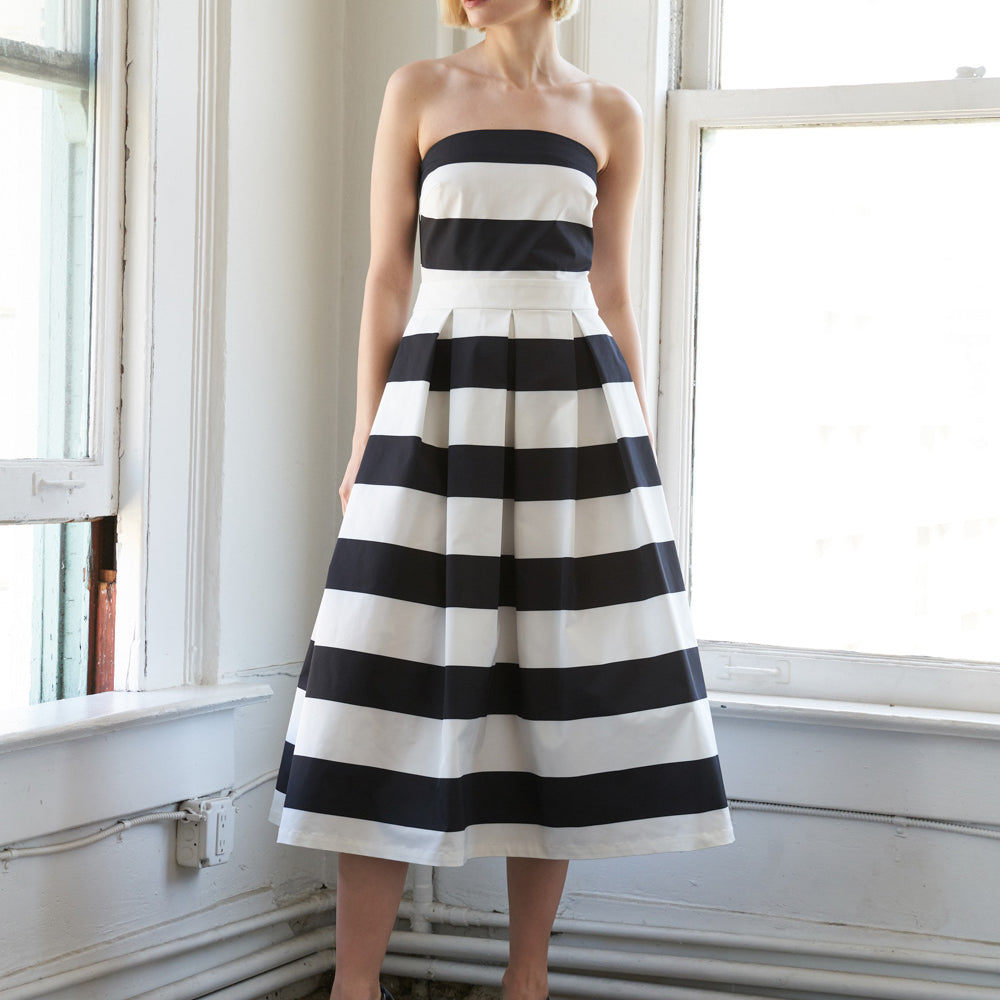 
                      
                        Vera Striped Woven Midi Dress
                      
                    